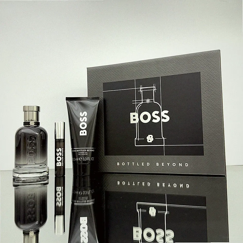 Hugo Boss BOSS BOTTLED BEYOND 3pc Set 3.3oz EDP Spr + 3.3oz S/Gel + 10ml Travel
