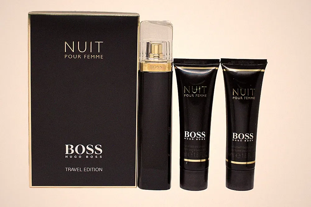 HUGO BOSS BOSS NUIT POUR FEMME 3 PIECE GIFT SET EAU DE PARFUM SPRAY 75ML NIB
