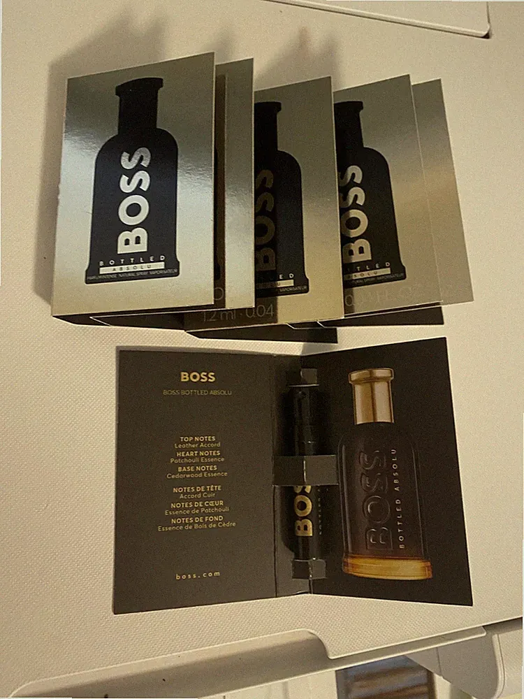 HUGO BOSS BOTTLED ABSOLUTE FOR MEN TRAVEL SIZE 0.04 OZ EACH SPRAY.LOT OF 6