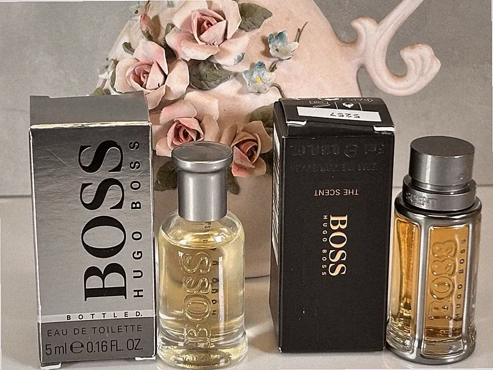 Hugo Boss Mini Splash Set Bottled & The Scent 0.16oz / 5ml x2 Men Cologne