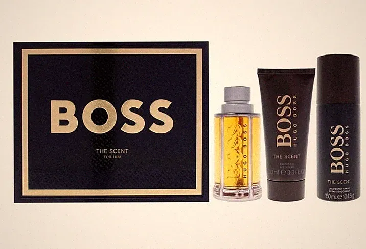 Hugo Boss THE SCENT for Him Men 3pc GIFT SET 3.3 oz EDT + DEODORANT + SHOWER GEL