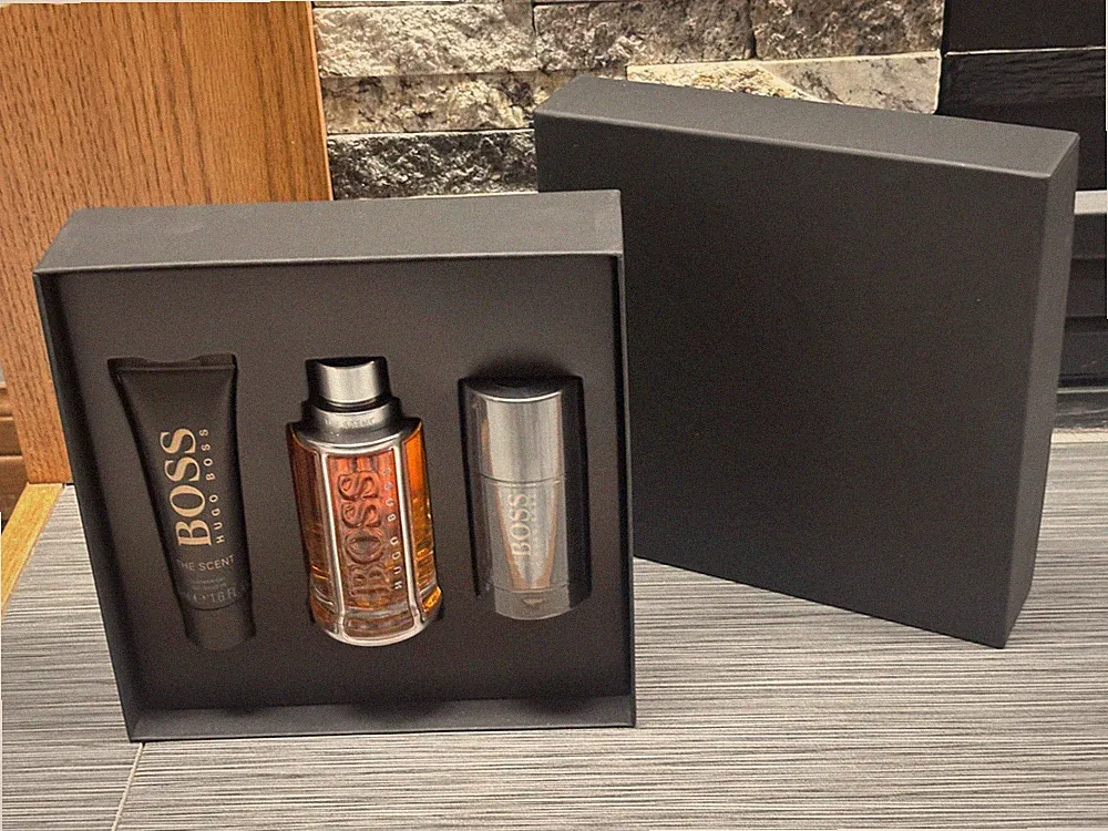 Hugo Boss The Scent Men's Fragrance 3-Piece Gift Set, EDT/Shower Gel/Deodorant